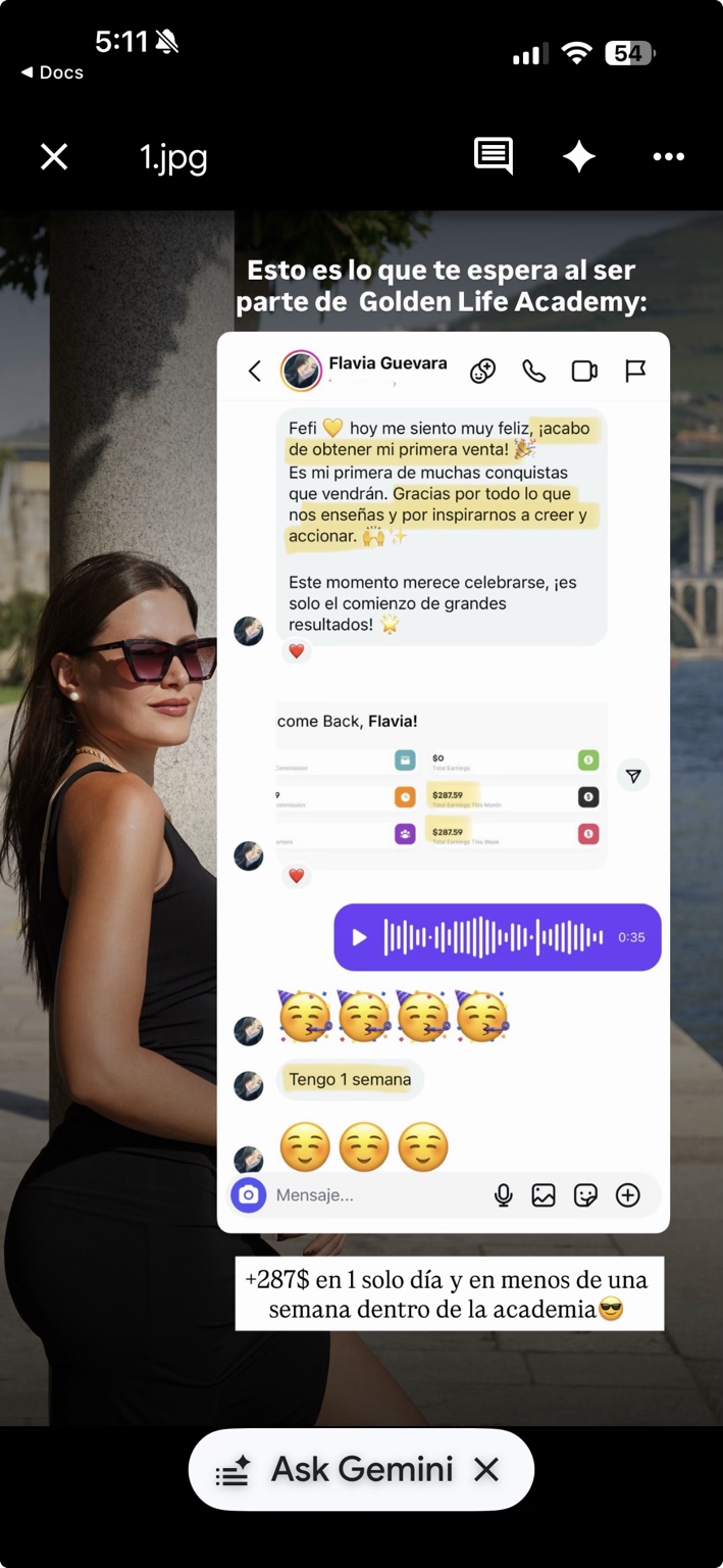 Experiencia compartida por alumna