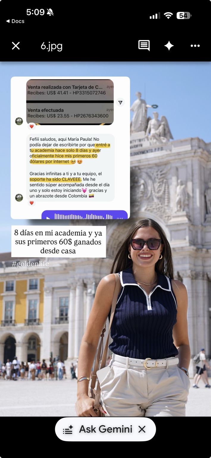 Experiencia compartida por alumna